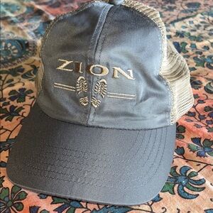 Zion National Park Gray and Tan Trucker Hat